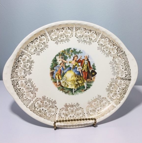 1982, platter plate served Vintage Victorian.  Exc - Picture 6 of 14